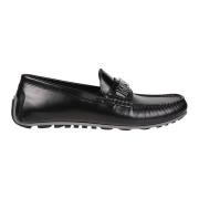 Klassieke Leren Loafers Moschino , Black , Heren