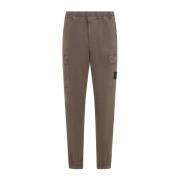 Regular Tapered Walnoot Broek Stone Island , Brown , Heren