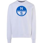 Sweatshirt met ronde hals North Sails , White , Heren