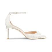 Parelversierde vierkante-teensandaal Stuart Weitzman , Beige , Dames