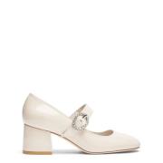 Kristallen Gesp Mary Jane Hakken Stuart Weitzman , White , Dames