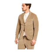 Velvet Gestreepte Heren Blazer Regular Fit Mason's , Beige , Heren