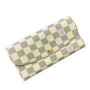 Pre-owned Leather wallets Louis Vuitton Vintage , Beige , Dames