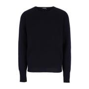 Rasato Tubico Crew Neck Sweater Drumohr , Blue , Heren