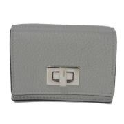 Pre-owned Leather wallets Fendi Vintage , Gray , Dames