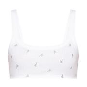 Chique Zwarte Top Verhoog Stijl The Attico , White , Dames