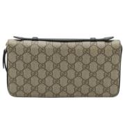 Pre-owned Leather wallets Gucci Vintage , Beige , Dames