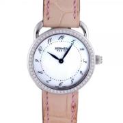 Pre-owned Stainless Steel watches Hermès Vintage , White , Dames