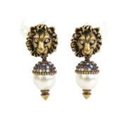 Pre-owned Metal earrings Gucci Vintage , Gray , Dames