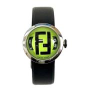 Pre-owned Stainless Steel watches Fendi Vintage , Green , Dames