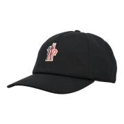 Zwarte Baseball Cap Aw24 Moncler , Black , Heren