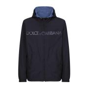 Blauwe Parka Herenmode Dolce & Gabbana , Blue , Heren