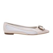 Mesh Ballerina Flats Mascarpone Salvatore Ferragamo , Beige , Dames