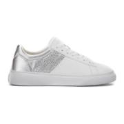 Witte Leren Sneakers met Glitterdetail Hogan , White , Dames