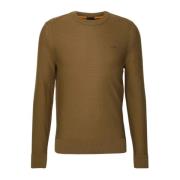 Ronde Hals Trui Hugo Boss , Brown , Heren