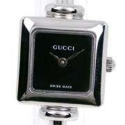 Pre-owned Stainless Steel watches Gucci Vintage , Black , Dames