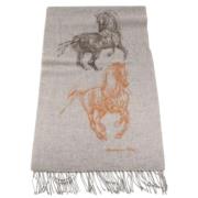 Pre-owned Wool scarves Hermès Vintage , Gray , Dames