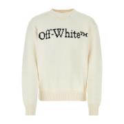 Ivory Katoenmix Trui Off White , White , Heren