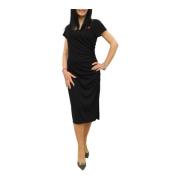 Elegante Midi Jurk Ralph Lauren , Black , Dames