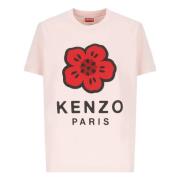 Roze Bloemenprint T-shirt Kenzo , Pink , Dames