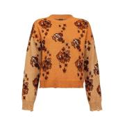 Ronde Hals Trui Pinko , Brown , Dames