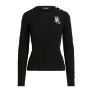 Ronde hals T-shirt Ralph Lauren , Black , Dames