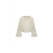 Pofmouw Top met Strikdetail Fabienne Chapot , White , Dames