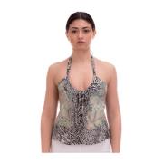 Mouwloze Top Pinko , Multicolor , Dames