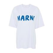 Stijlvolle T-shirt Collectie Marni , White , Dames