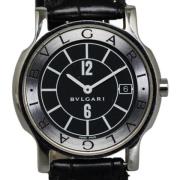 Pre-owned Stainless Steel watches Bvlgari Vintage , Black , Dames