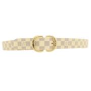 Pre-owned Leather belts Louis Vuitton Vintage , Beige , Dames