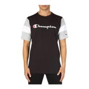 Korte Mouw T-shirt Champion , Black , Heren