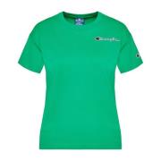 Korte Mouw T-shirt Champion , Green , Dames