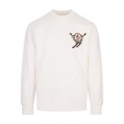 Witte Skiër Logo Sweatshirt Moncler , White , Heren