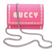 Pre-owned Leather wallets Gucci Vintage , Pink , Dames