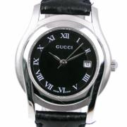 Pre-owned Leather watches Gucci Vintage , Black , Dames