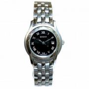 Pre-owned Stainless Steel watches Gucci Vintage , Black , Dames