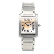 Pre-owned Stainless Steel watches Cartier Vintage , Beige , Dames