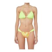 Stijlvolle Bikini Set voor Vrouwen F**k , Yellow , Dames