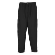 Zwarte Cargo Broek Elastische Taille Koord Kenzo , Black , Heren