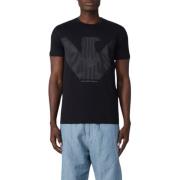 Korte Mouw T-shirt Emporio Armani , Blue , Heren