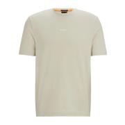 Korte Mouw T-shirt Hugo Boss , Beige , Heren