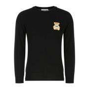 Stijlvolle Zwarte Wollen Trui Moschino , Black , Heren