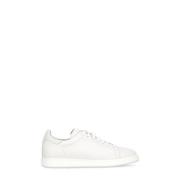 Witte Pebble Leren Sneakers Ronde Neus Brunello Cucinelli , White , He...