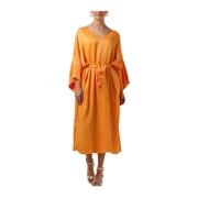 Dames Jurken Nv-belle Midi Dress Notre-v , Orange , Dames