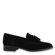 Suede Loafer 100% Leer Pertini , Black , Dames