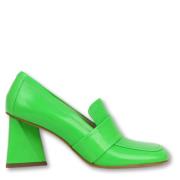 Groene Loafer met 8cm Hak Elena Iachi , Green , Dames