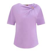 Korte Mouw Blouse Alviero Martini 1a Classe , Purple , Dames