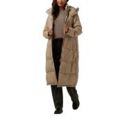 Dames Jassen Puffer Coat Long Notre-v , Beige , Dames