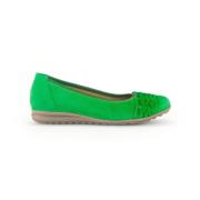 Groene Velvet Klassieke Comfortabele Ballerina Schoenen Gabor , Green ...